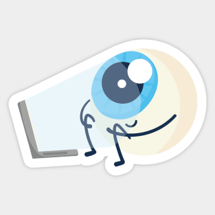 Cute eyeball character Sticker